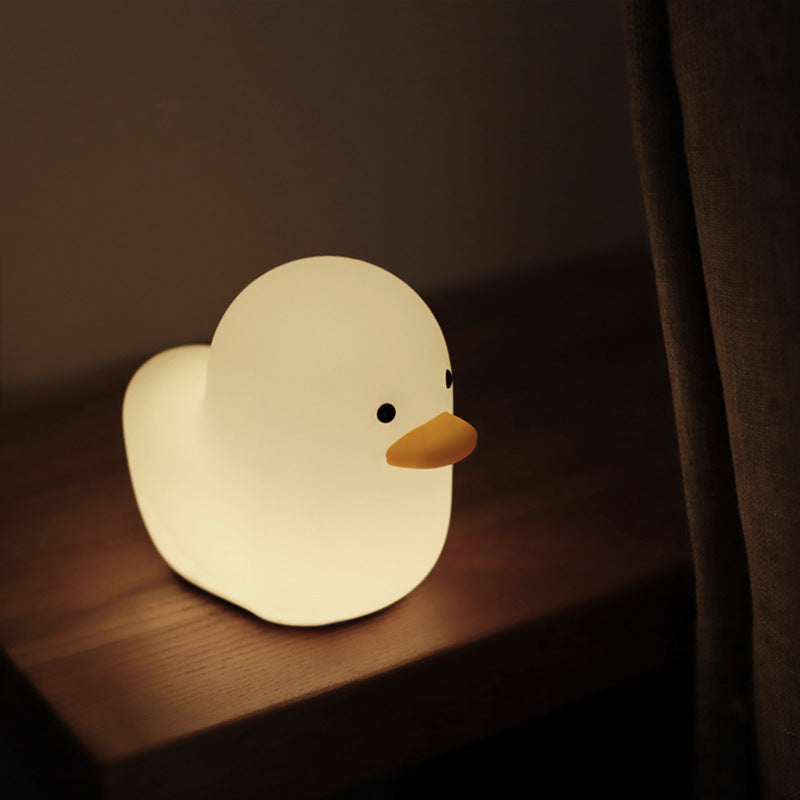 Nordic niedlich lieblich Cartoon Ente LED Nachtlicht Silikon USB-Lade-Nachtlicht Feiertagsgeschenke Kinderzimmer Nachttisch Schlafzimmer