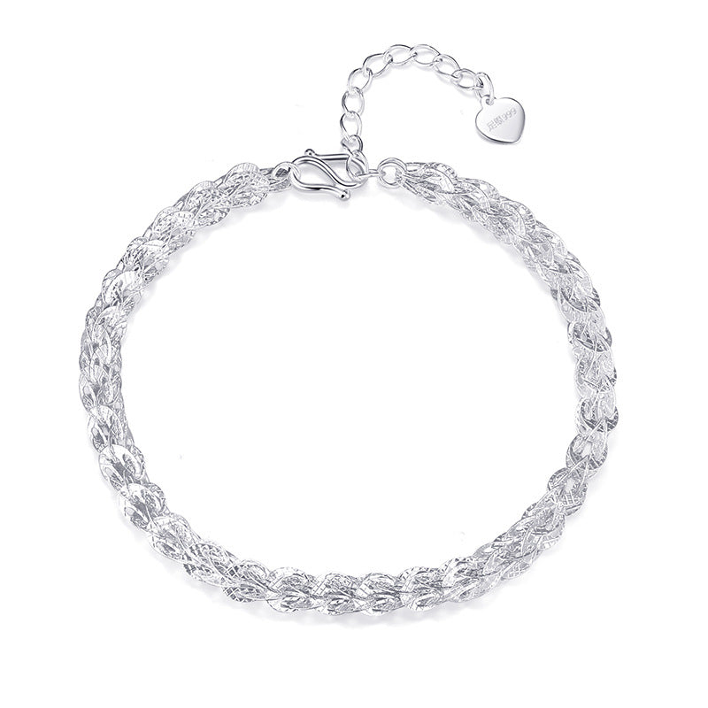 S999 Pure Silver Phoenix Tail Bracelet Female Sterling Silver Bracelet