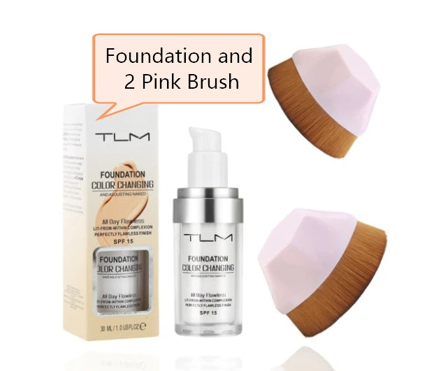 Fard à Teint Liquide Dissimulateur Température Portable Maquillage Teint BB Anticernes Couleur Naturelle