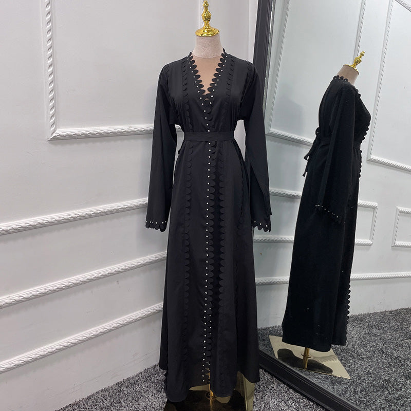 Damenmode Hijab Robe Cardigan Langes Kleid