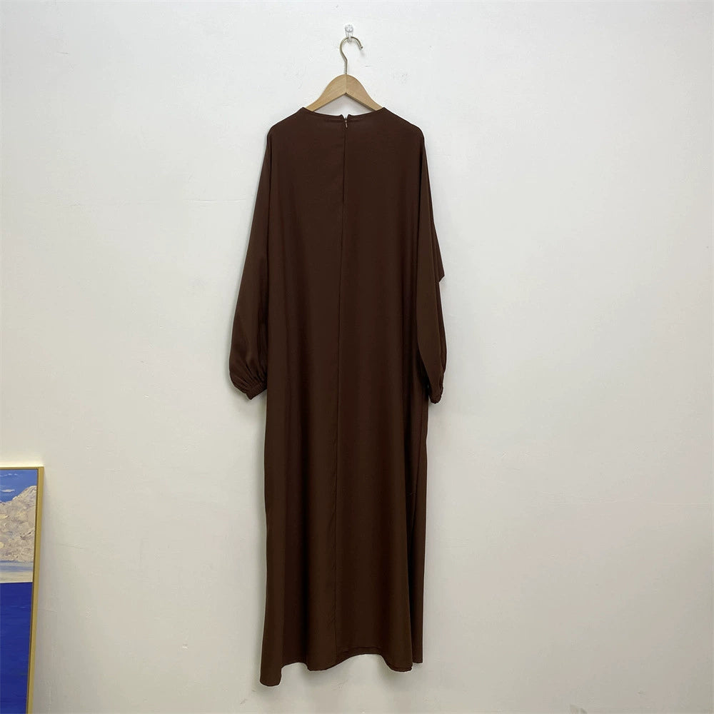 Modische Stillkleidung muslimisches Langarm-Kleid mit schmaler Passform