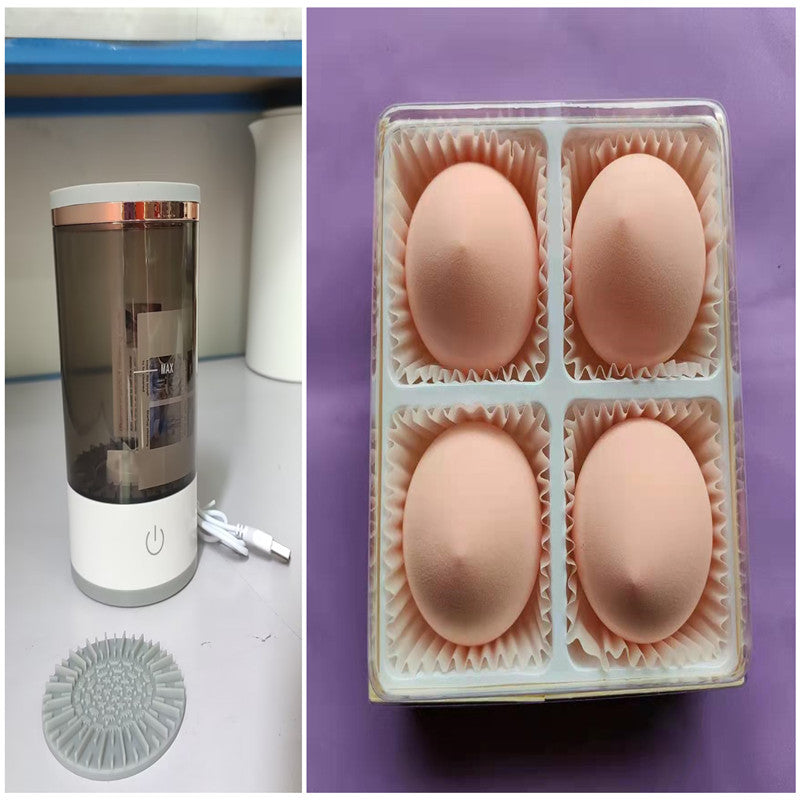 Women Lidschatten Pinsel Reinigungsgerät Tragbarer Elektrischer Make-up Pinsel Reiniger Mit USB-Aufladung Automatischer Kosmetikpinsel