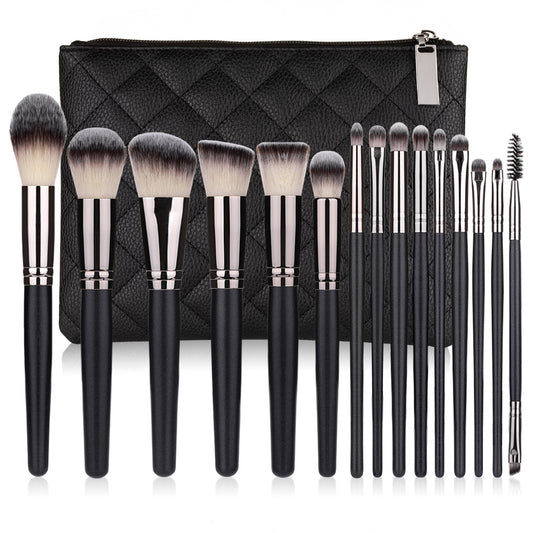 15 Make-up-Pinsel-Set Kompletter Satz Mattschwarze Make-up-Tools