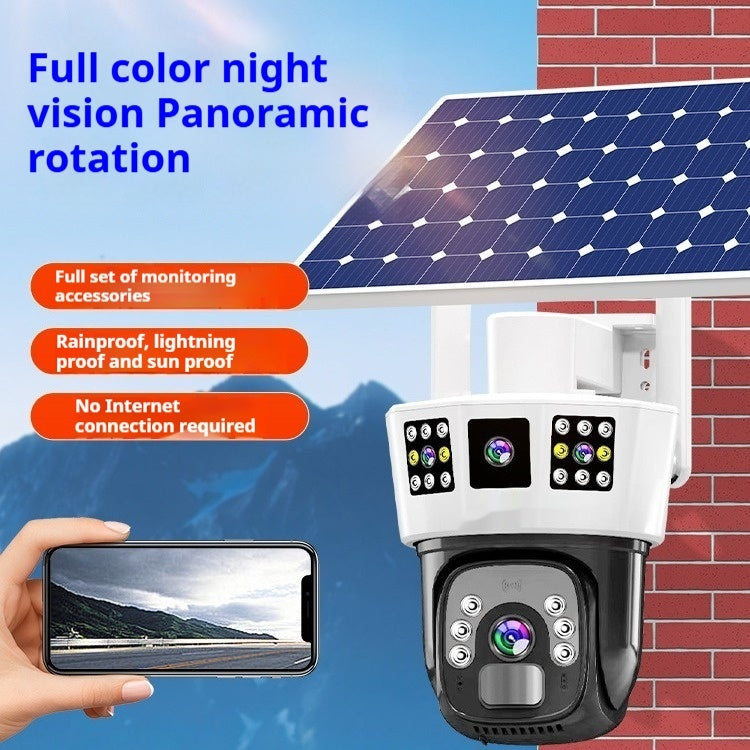 Trendy Solar Binocular Three Screen Surveillance Camera for Modern Li