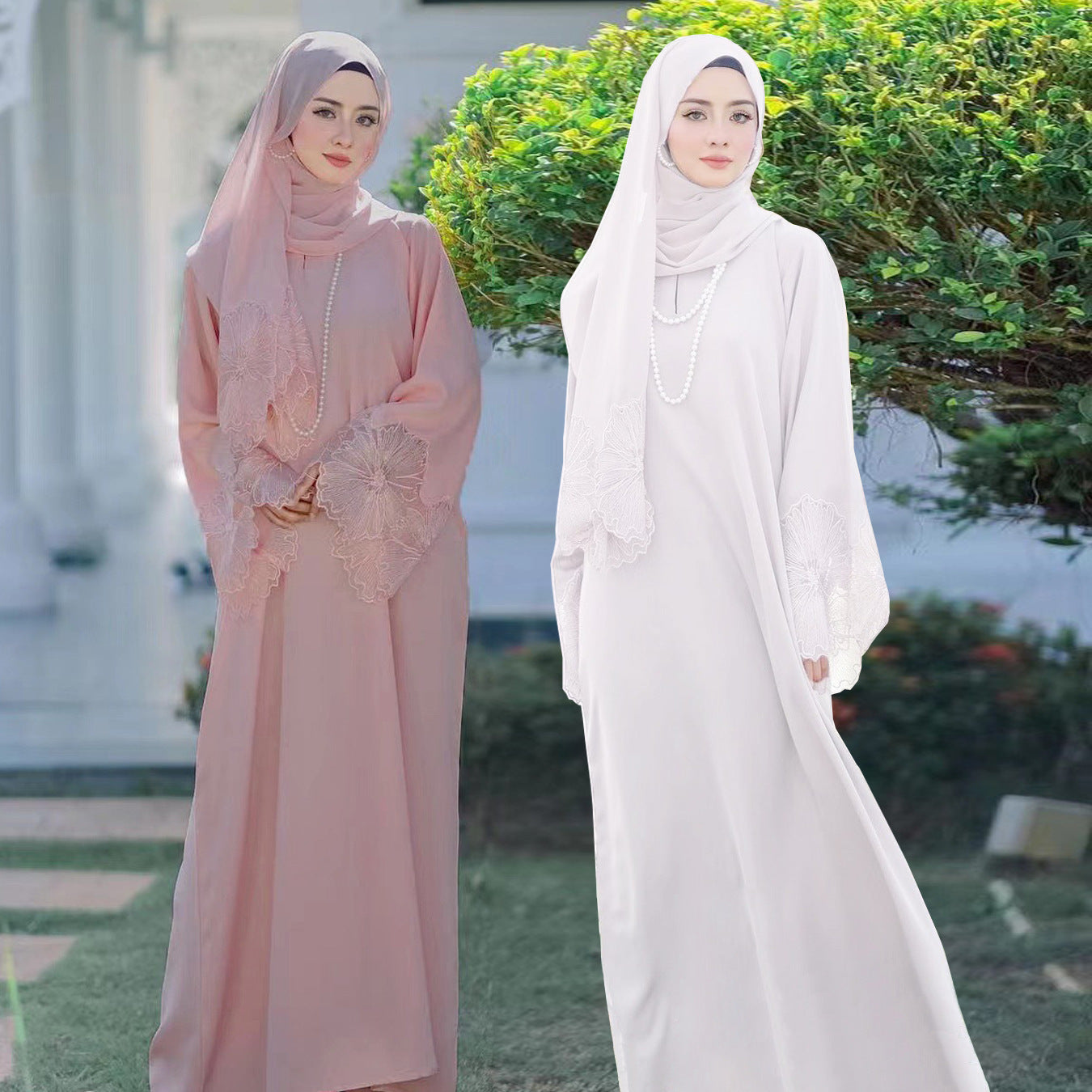 Robe musulmane pour femme - Robe indonésienne malaise avec foulard