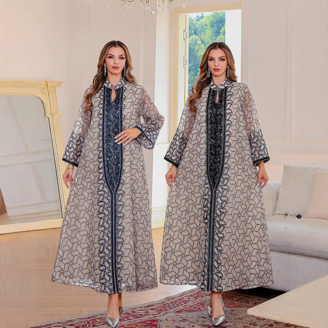 Stylish New Muslim Robe Female Dress Middle East Clothing for Everyda