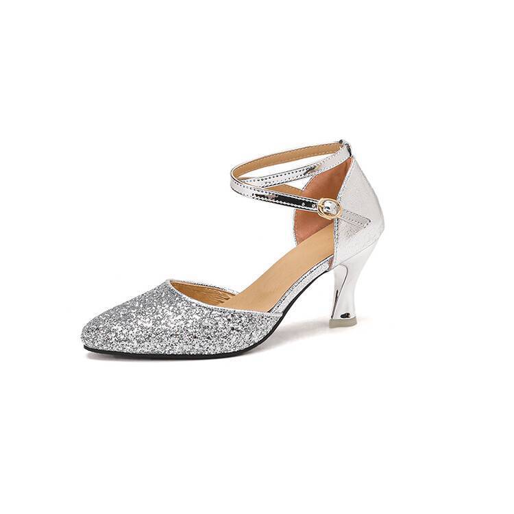 Chaussures à talons hauts pour femmes, sandales à bout pointu et à brides