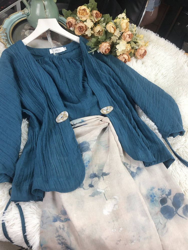Three-Piece Modern Hanfu Set | New Hanfu Styles Embroidered Outfit