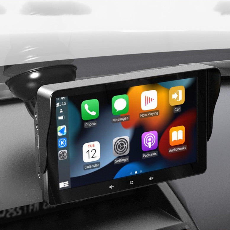 Écran CarPlay sans fil 7'' pour voiture, interface allume-cigare, ventouse universelle