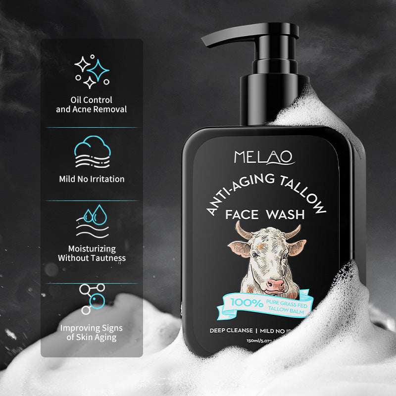 Bull Fat Facial Cleanser Oil-Control Moisturizing And Deep-Cleansing Face Wash