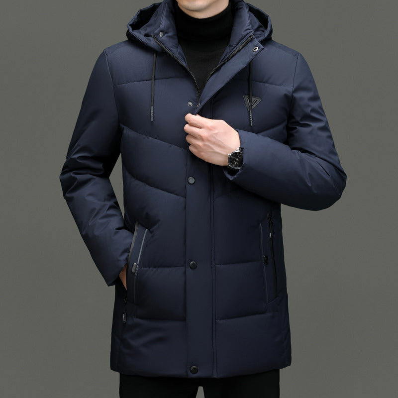 Down Cotton-padded Jacket Korean Casual Fall Winter Coat Men