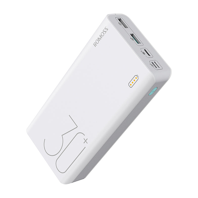 Banque d'alimentation externe portable ROMOSS Sense 8+ de 30000 mAh avec charge rapide bidirectionnelle QC pour téléphones et tablettes