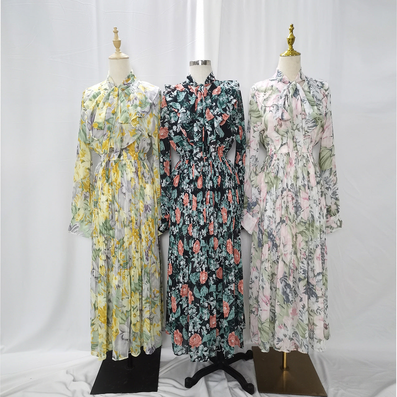 Robe imprimée plissée musulmane malaise indonésienne