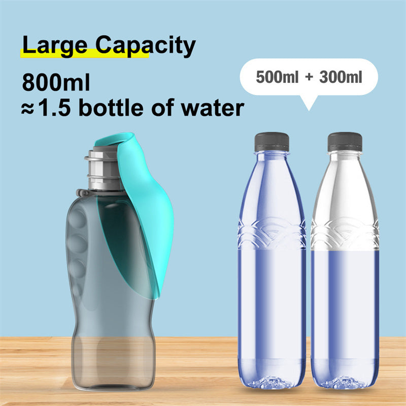800 ml Hundewasserflasche, tragbar, hohe Kapazität, auslaufsicher, faltbarer Trinknapf für Haustiere, Golden Retriever, Spazierzubehör für draußen, Haustierprodukte