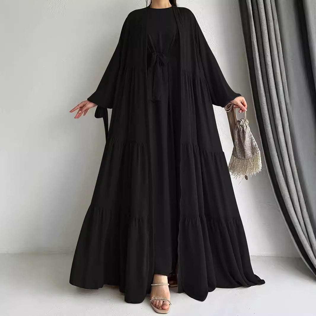 Muslimisches einfarbiges Westenkleid Mode
