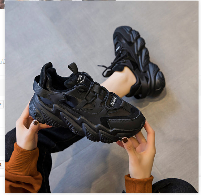Shoes Women New Thick Soled Women S Shoes Versatile Sports Shoes Black Fashion Net Red Daddy Shoes Spring