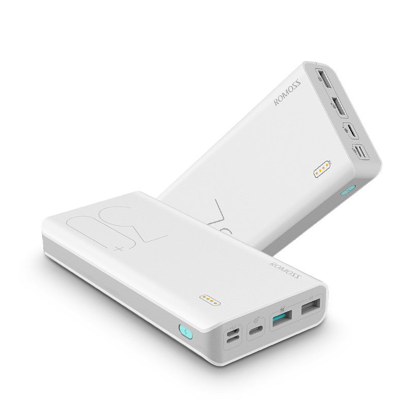 Banque d'alimentation externe portable ROMOSS Sense 8+ de 30000 mAh avec charge rapide bidirectionnelle QC pour téléphones et tablettes