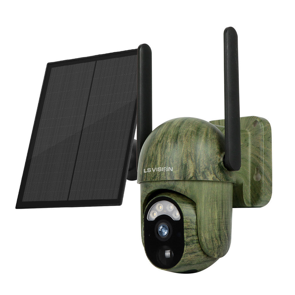 Camouflage 4G Solarkamera mit geringem Stromverbrauch und hochauflösendem Vollfarbdisplay