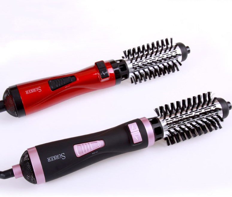 Sèche-cheveux professionnel Brosse rotative Appareil 2 en 1 Multifonction Fer à friser Fer à onduler Outils de coiffage