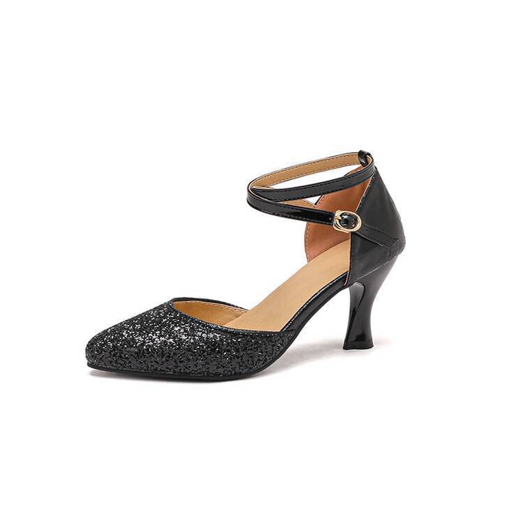 Chaussures à talons hauts pour femmes, sandales à bout pointu et à brides