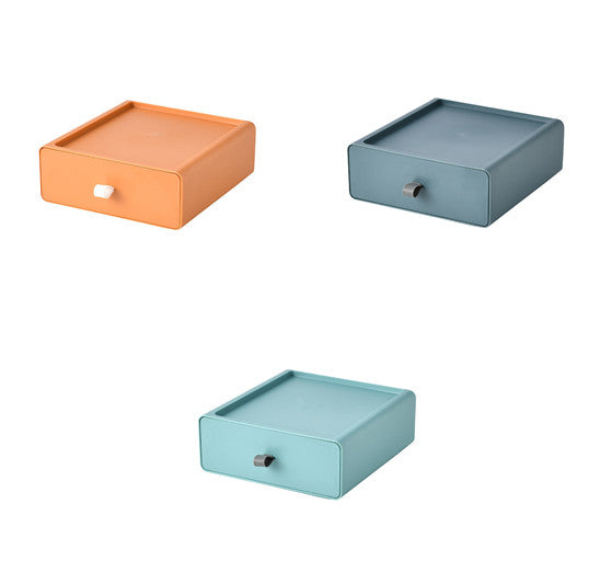 Desktop-Aufbewahrungsbox Büro-Accessoires Make-up, Kunststoff-Aufbewahrungsbehälter Badezimmer-Aufbewahrung Stapelbarer Organizer Schublade