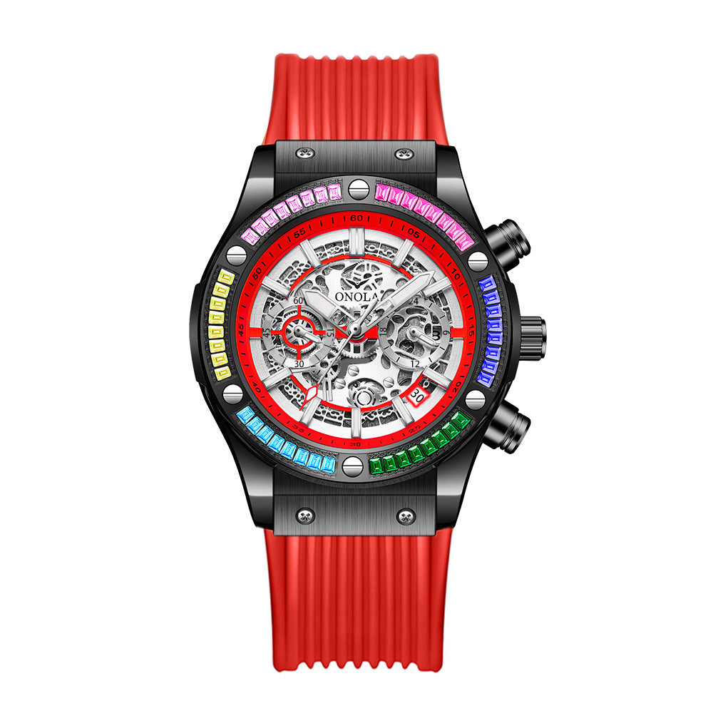 Herren modische All-Match wasserdichte multifunktionale Quarzuhr
