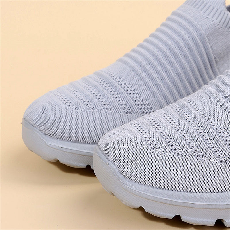 Stricksockenschuhe für Damen, bequem, atmungsaktiv, flache Schuhe, Laufschuhe