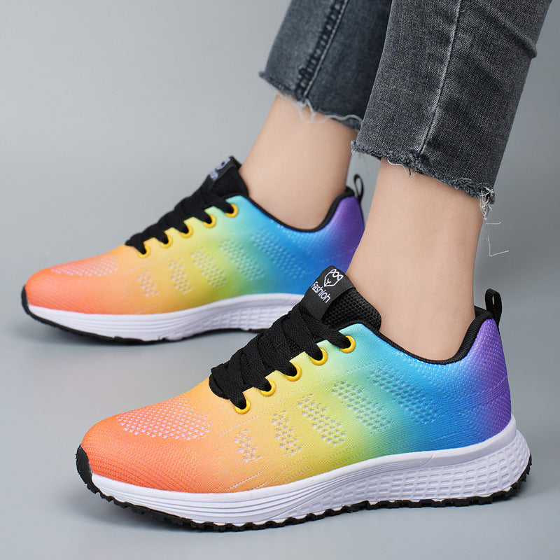 Plus Size Frühling und Herbst Fly-Kit Mesh Damenschuhe