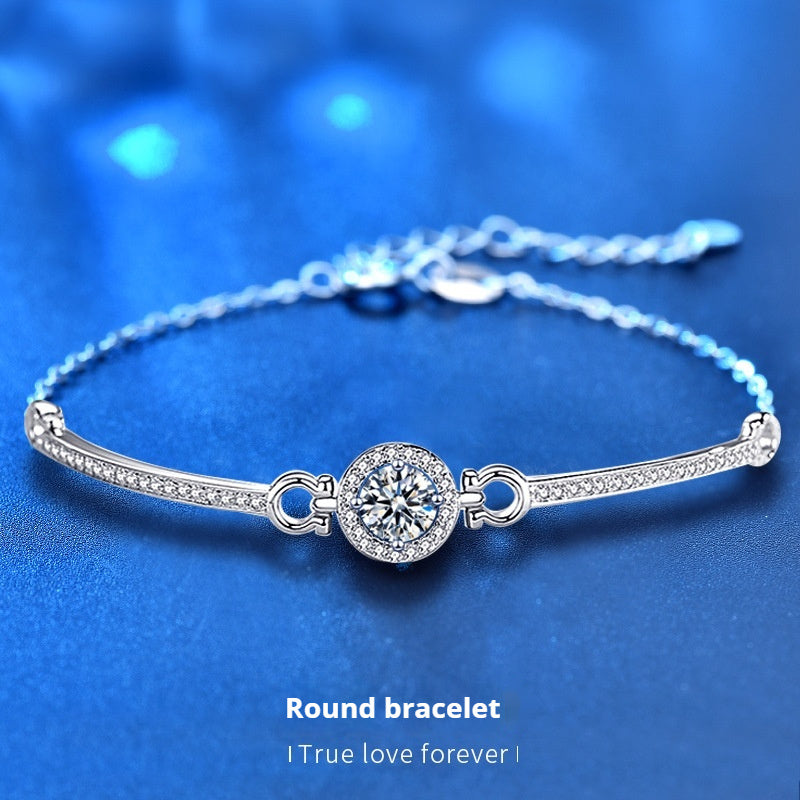 925er Sterlingsilber Moissanit Armband