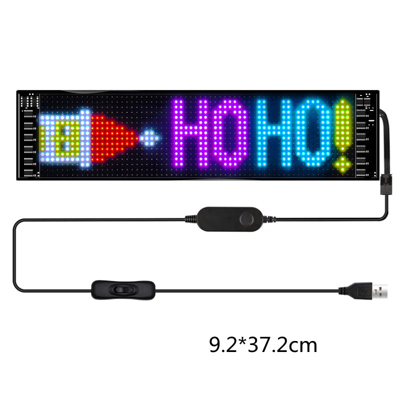 Programmierbare Auto-LED-Anzeige LED-Vollfarb-Werbebildschirm Ultradünner Bildschirm Benutzerdefinierter Textmuster Animationsanzeige Auto