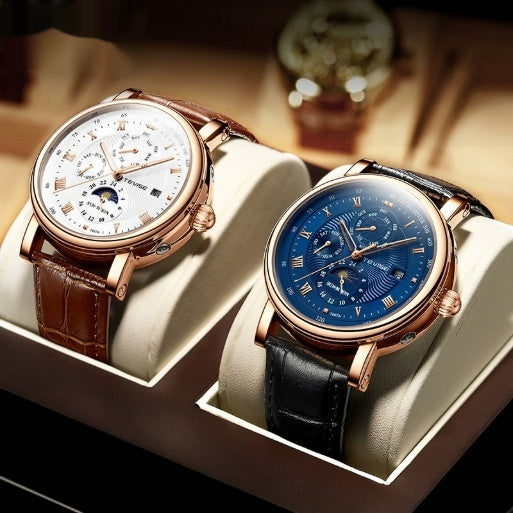 Men's Thin Calendar Large Dial Mechanical Watch