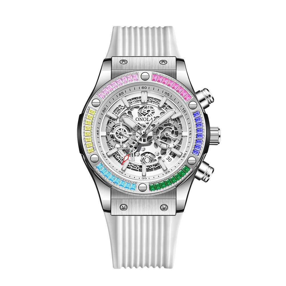 Herren modische All-Match wasserdichte multifunktionale Quarzuhr