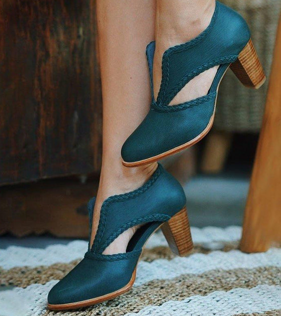 Spitze High Heels Lederstiefel mit seitlichem Reißverschluss