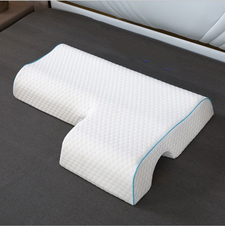 Oreiller de couple incurvé avec mousse à mémoire de forme à rebond lent pour le bras et la main