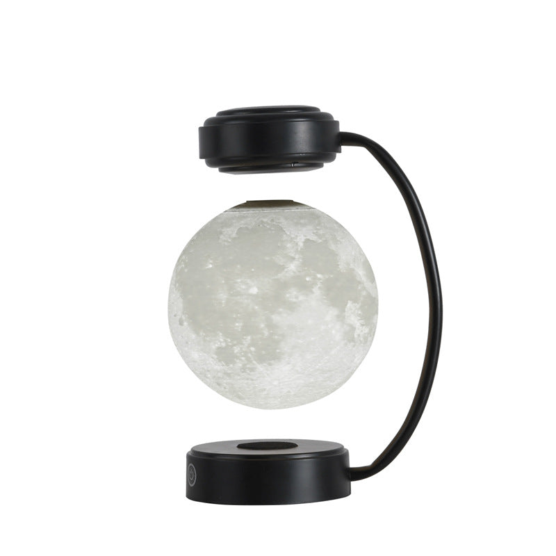 Lampe de Nuit Lune LED 3D sans Fil Magnétique en Lévitation Rotative Flottante pour l'École, le Bureau, la Librairie et la Décoration Domestique