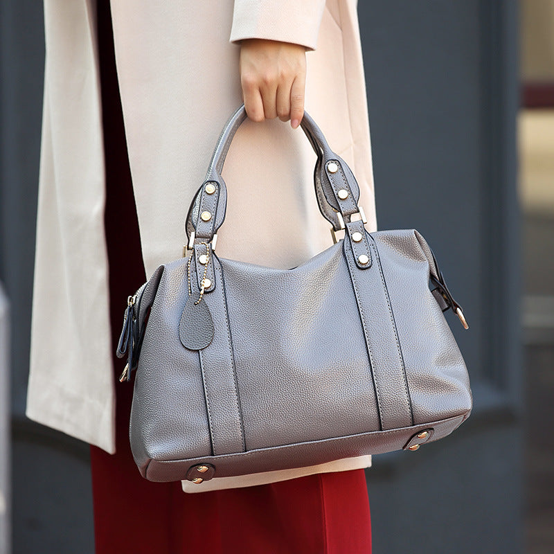Sac à bandoulière Boston mode Sacs à main pour femmes Design rétro avec rivets Sacs à bandoulière personnalisés