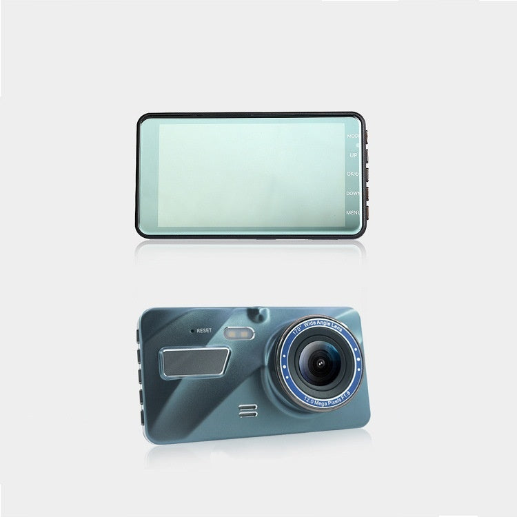 Écran IPS de 4 pouces pour tableau de bord, vision nocturne HD, double objectif en alliage de zinc