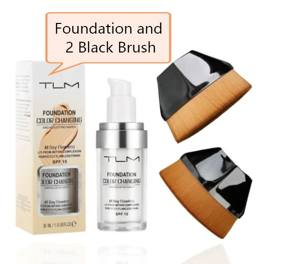 Fard à Teint Liquide Dissimulateur Température Portable Maquillage Teint BB Anticernes Couleur Naturelle