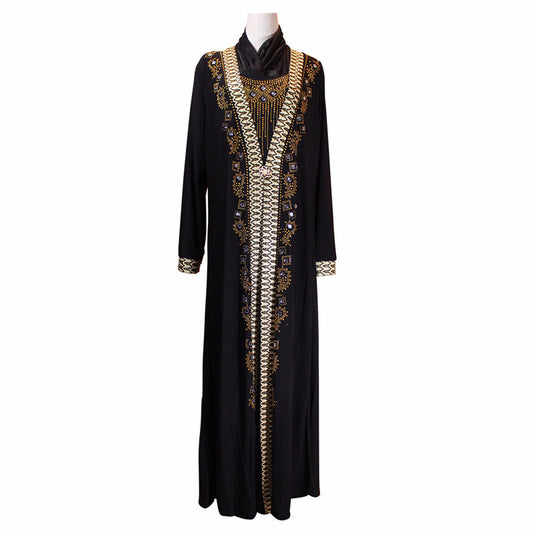 Stylish Muslim Ramadan Fashion Beaded Dress for Everyday Wear