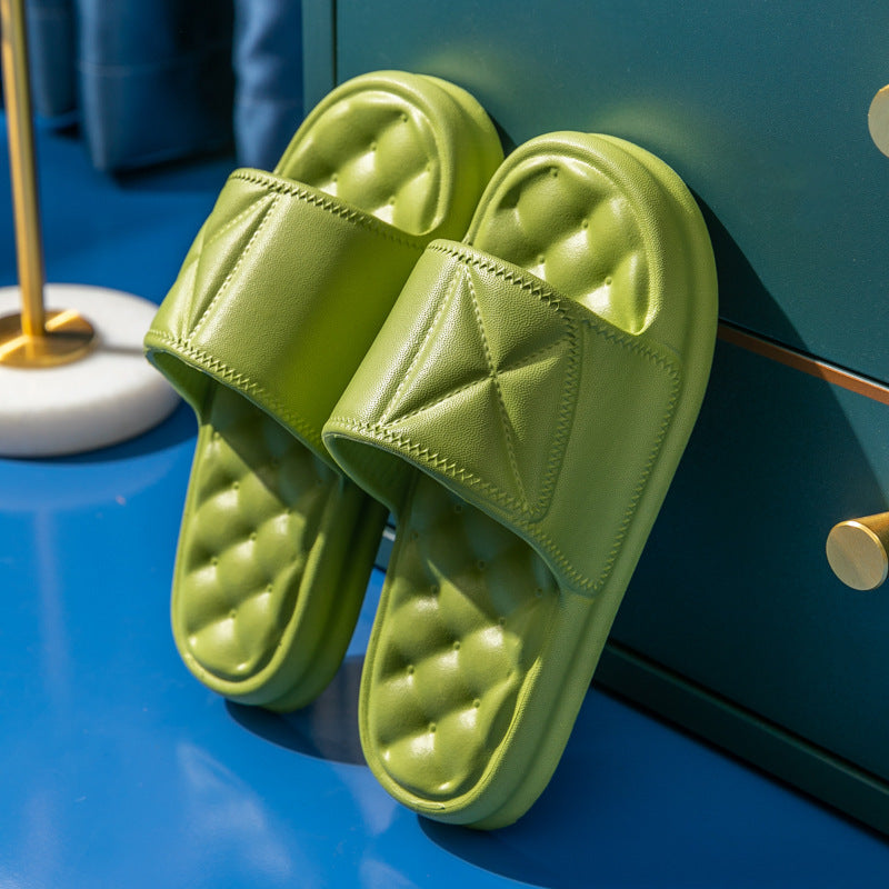 Damen Sommer Hausschuhe Home Weiche Hausschuhe Dicke Sohle Rutschfeste EVA Indoor Schuhe Flache Slides Paar Strandschuhe