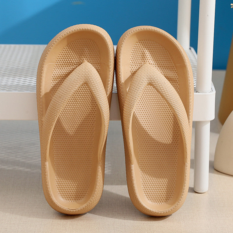 Clip Toe Schuhe Eva rutschfeste Hausschuhe weiche Sohle Flip-Flops Frauen dicke Unterseite Badezimmer Folien Sommer