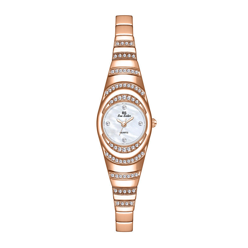 Damen Gold Uhr Diamant Armbanduhr Weibliche Mode Armband Uhren Frauen Voller Diamant Uhr