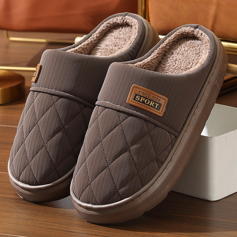 Herren Hausschuhe Winter Warm Plüsch Hausschuhe Indoor Rutschfeste Boden Schlafzimmer Slipper Casual All-Match-Schuhe