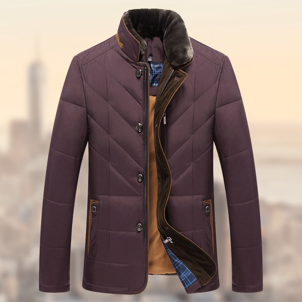 Gepolsterte Jacke für Vater, Winterkleidung für Männer mittleren Alters und Senioren