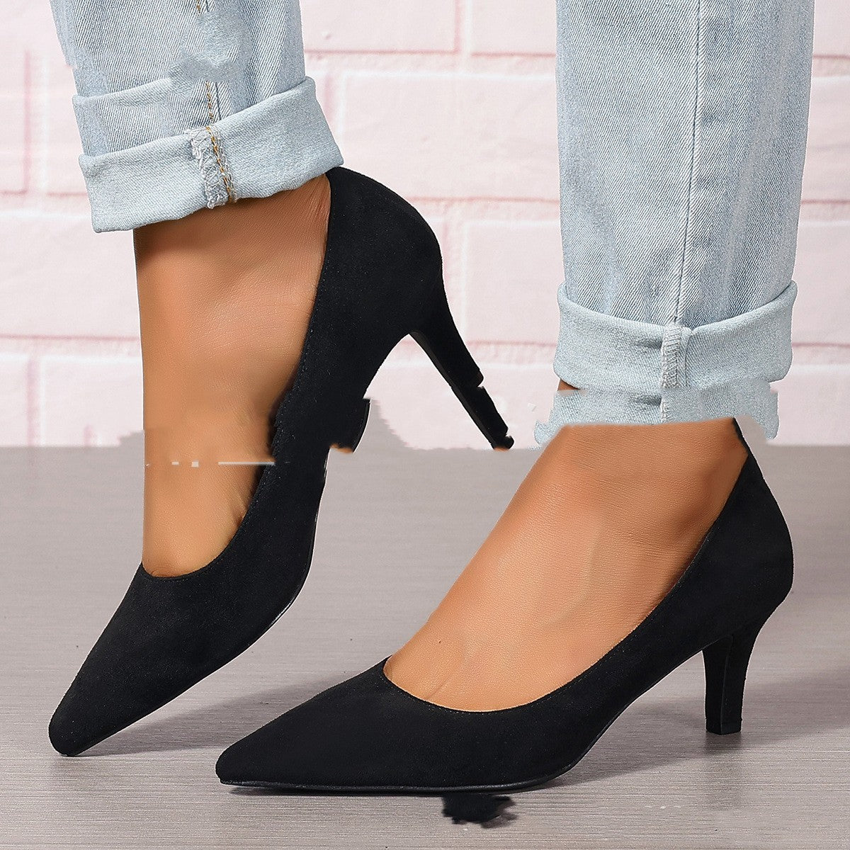 Mode Damen Stiletto Absatz Slip-on Mode Schuhe