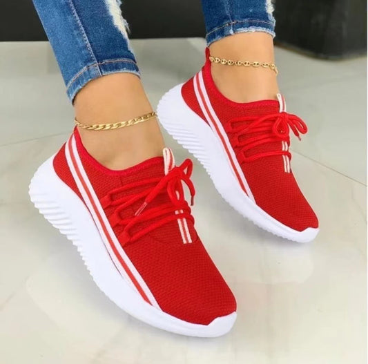 Gestreifte Sneakers für Damen Sportschuhe