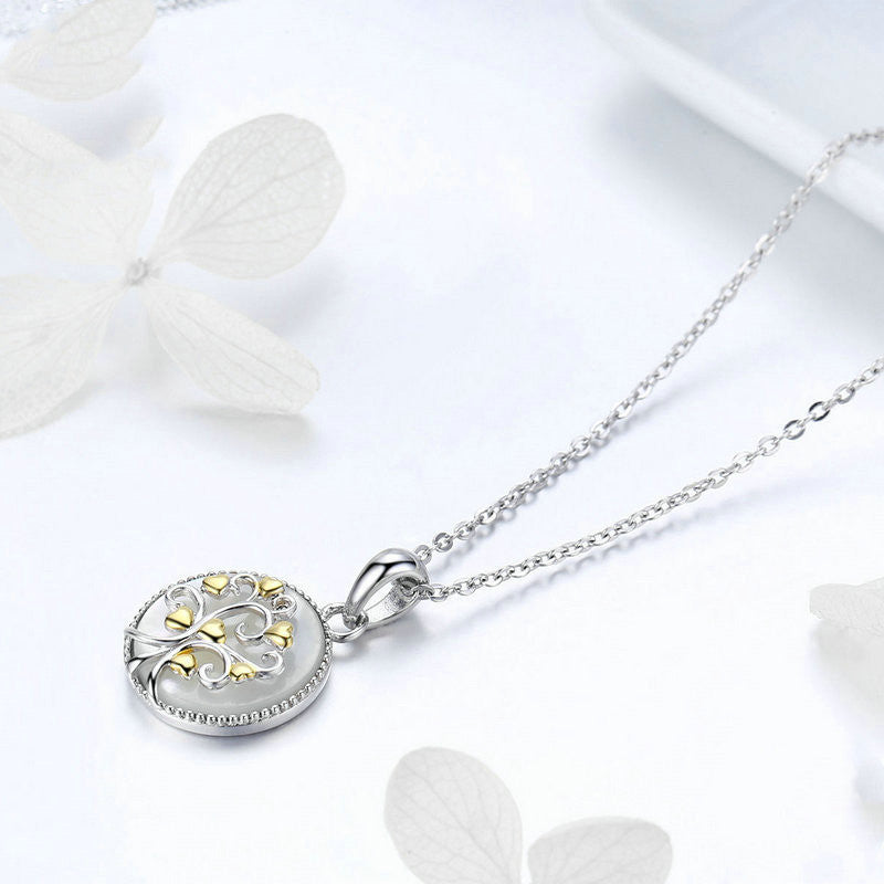 Sterling Silver Necklace Oval Gold-plated Necklace Women