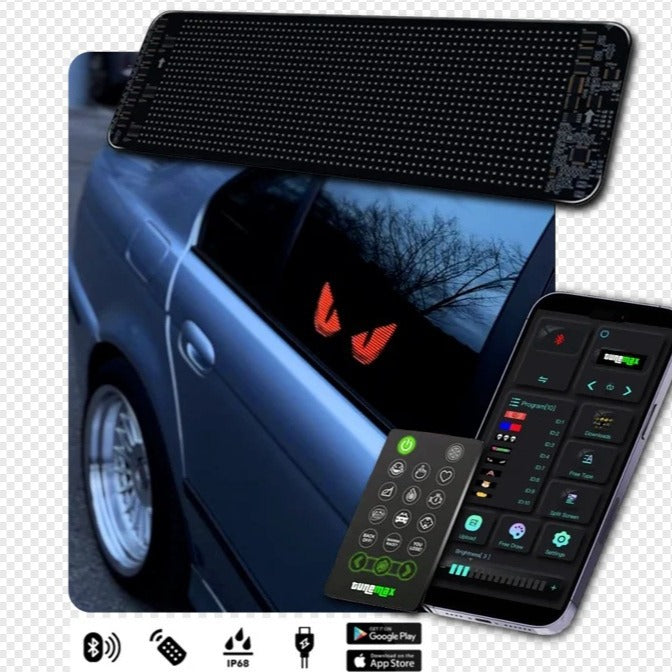 Écran publicitaire de voiture ultra-mince Bluetooth Pleine couleur Écran électronique souple