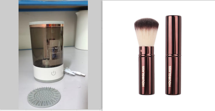Women Lidschatten Pinsel Reinigungsgerät Tragbarer Elektrischer Make-up Pinsel Reiniger Mit USB-Aufladung Automatischer Kosmetikpinsel