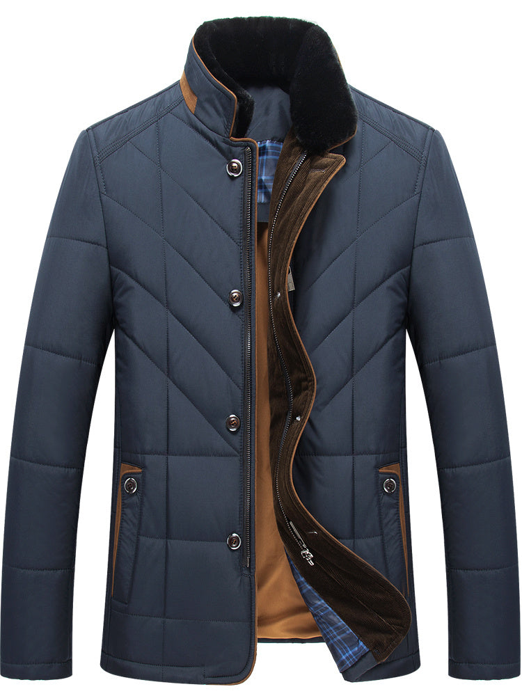 Gepolsterte Jacke für Vater, Winterkleidung für Männer mittleren Alters und Senioren